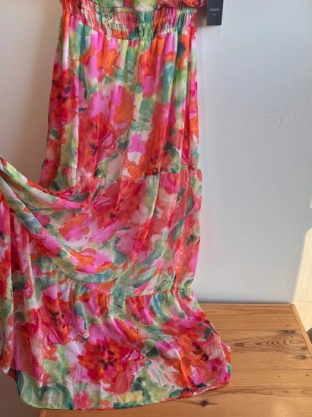 Cynthia Rowley Floral Maxi Dress in Pink, Green, Orange - Picture 9 of 9